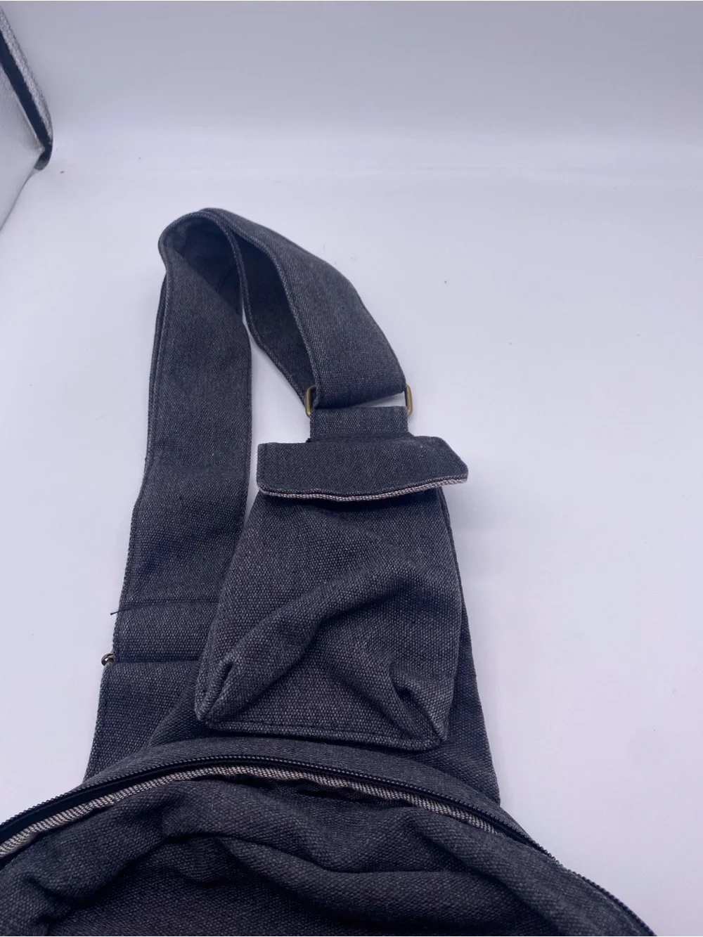 Men's Charcoal Canvas Sling Backpack - Versatile Crossbody Bag